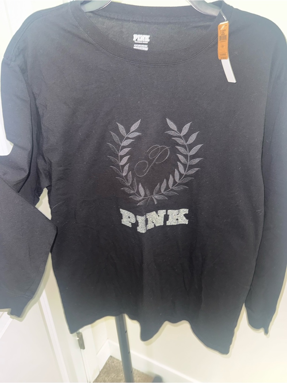 Victoria's Secret PINK Black Crewneck Tee